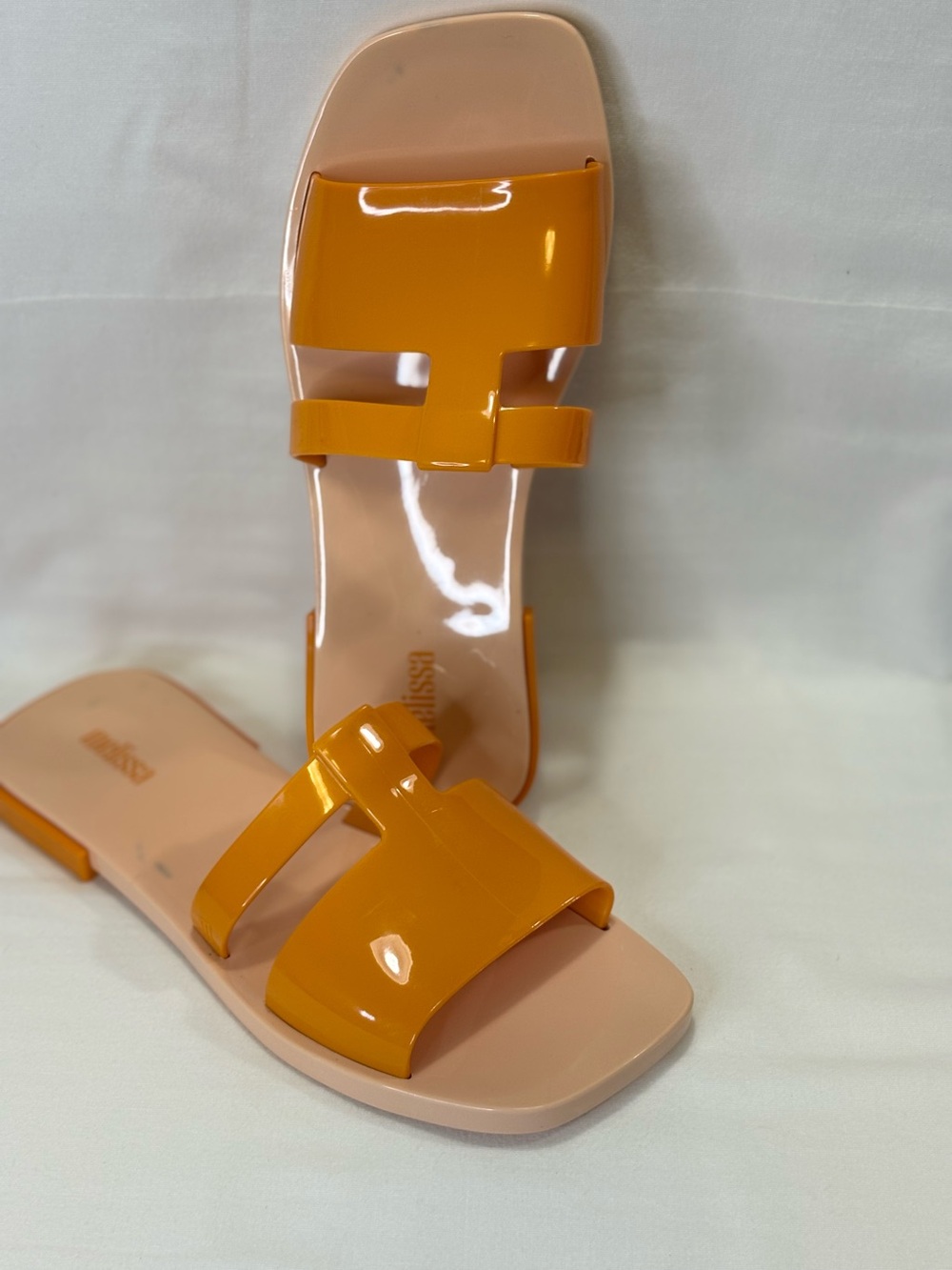 MELISSA Women’s Orange Slide Sandals SZ 6